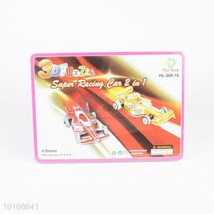 Top quality racing car 2 in 1 3d foam puzzle gift