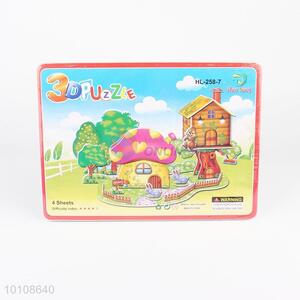Cartoon building 3d puzzle for kids gift
