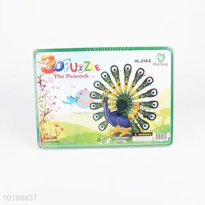 Beautiful 3d peacock foam puzzle games toys