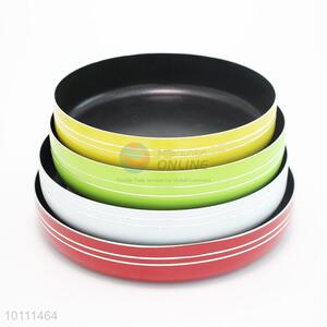 4 Pcs/Set Colorful Ceramic Round Non-stick Grill Pan Ovenware
