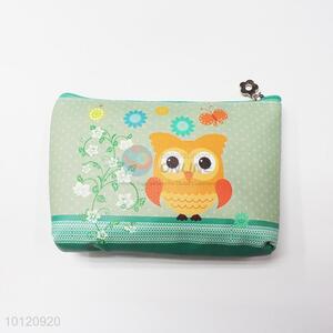 Custom High Quality Owl Printed Rectangular Cosmetic Bag