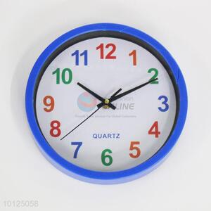 Colorized Number Round  Plastic Wall Clock