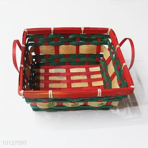 Handmade bamboo woven bread baskets