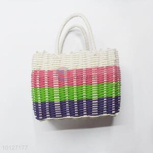 Handmade shopping basket with handlse