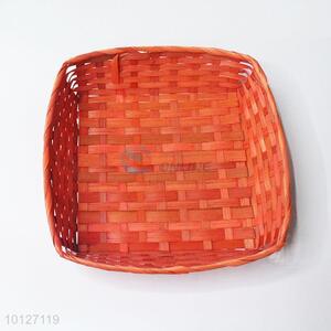 Orange Weaving Bamboo Bread Basket