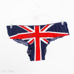 Women sexy blue English flag pattern cotton underwear women's  T panties women's briefs