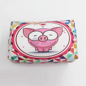 Hot sale pink pig printed single layer lining thicken <em>cosmetic</em> <em>bag</em>