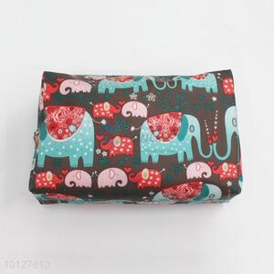 Wholesale elephant printed thicken makeup <em>bag</em> with single layer lining
