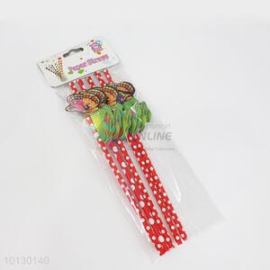 Fashionable Butterfly Design Red Customizable Paper <em>Straw</em>
