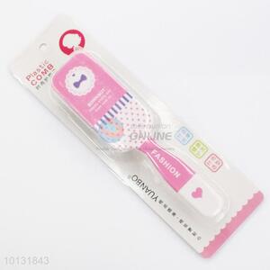 Pink Lovely Pattern Portable Comb Anti-Static Massage Hair Brush