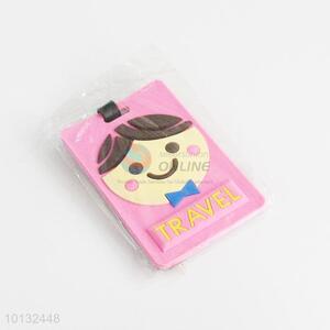 lovely cartoon girl printed luggage tag