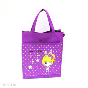 Fashion Purple Grocery Tote Bag for Kids