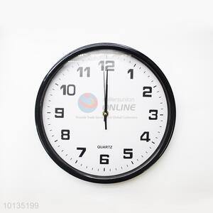 Hot Sale Round Black Color Plastic Wall Clock