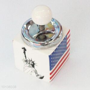 High Quality Flag Pattern Ceramic Ashtray with Cover