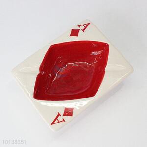 Wholesale Cheap Poker Design Ceramic Ashtray