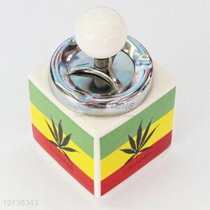 Colorful Printed Ceramic Ashtray with Cover