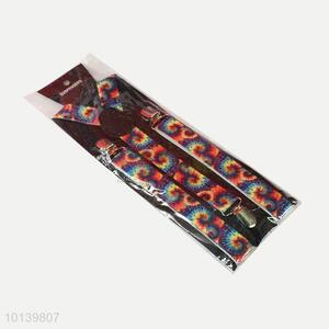 Promotional Fireworks Printed Adults' Suspender with Metal Clips