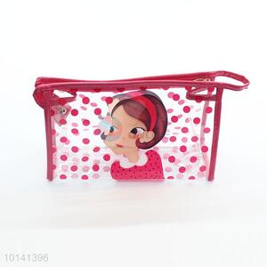 Lady clear pvc make up pouch