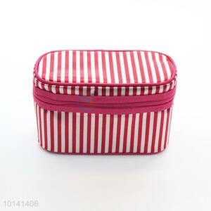 Striped printed toiletry makeup <em>bag</em> <em>cosmetic</em> box