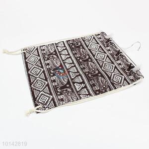 Wholesale vintage pattern polyester cotton backpack/storage bag/drawstring bag