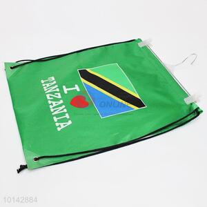 Tanzania flag printed oxford fabric backpack/storage bag/drawstring bag