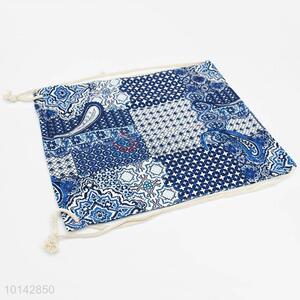 Unique design Chinese ancient pattern linen backpack/storage bag/drawstring bag