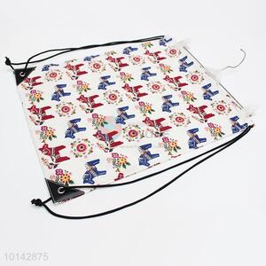 Fashion horse printed polyester cotton backpack/storage bag/drawstring bag
