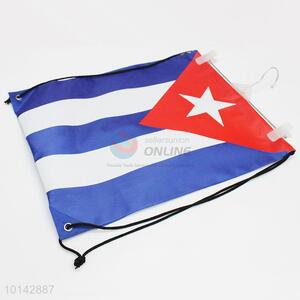 Cuba flag printed oxford fabric backpack/storage bag/drawstring bag