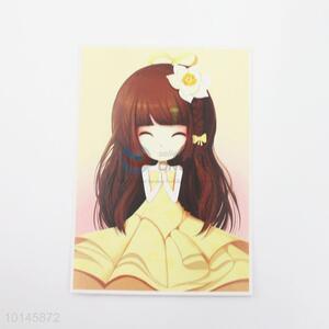 2016 new design girl pattern paper postcard