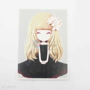 Good quality girl pattern paper postcard