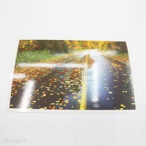 Beautiful fallen leaves paper postcard
