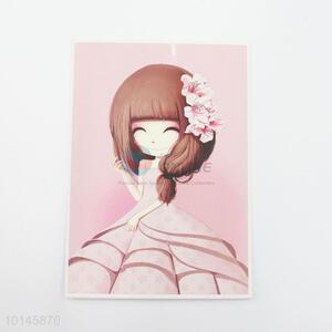 Lovely girl pattern paper postcard