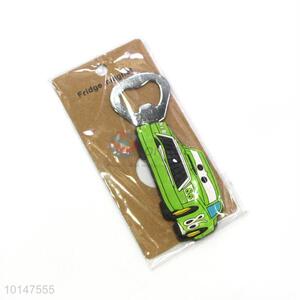 Green Car Shape Bottle Opener Fridge Magnet