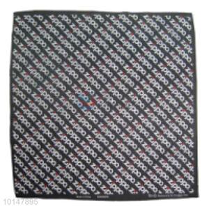 Cheap Black Cotton Handkerchief with Zippo Logo Patterns