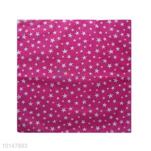 Cheap Colorful Cotton Handkerchief with Star Shape Patterns
