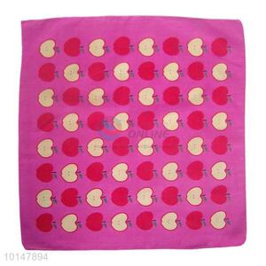 Cheap Pink Cotton Handkerchief with Apple Patterns for Children