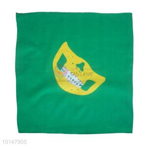 Cheap Green/Yellow Cotton Handkerchief with Skull and Teeth Design