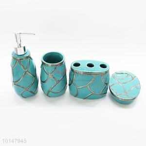4 Pcs/ Set Light Green Color Fashion Style Ceramic Bathroom Wedding Gifts Bathroom Set