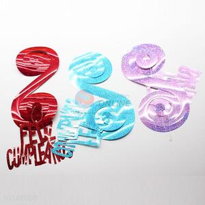 Three Colors Hanging PET Ribbon for Birthday Party Decoration