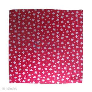 Cheap Red Clean Cotton Handkerchief with Maple Leaf Design