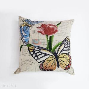 Good Quality Butterfly Design Square Pillow