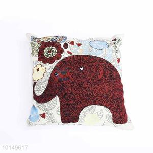 Decorative Elephant Design Square Pillow