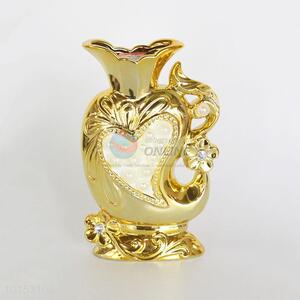 Home Decoration Gold Plating Ceramic Vase Crafts