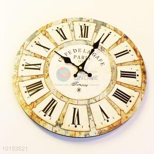 Round Shaped Simple Pattern Roman Numbers Wall Clock Room Decoration