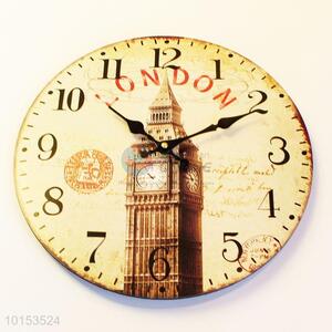 Round Shaped Big Ben Pattern Wall Clock for Home Decoration