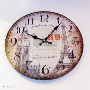 European Style Creative Famous Building Wall Clock for Home Decoration