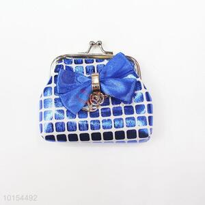 Fancy Bowknot Checked Coin Purse for Christmas gift