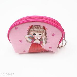 Latest pink girls zipper coin purse