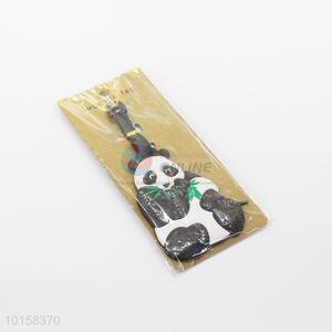 Lovely design panda shaped pvc luggage tag
