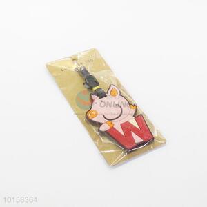 Cute design pig shaped pvc luggage tag